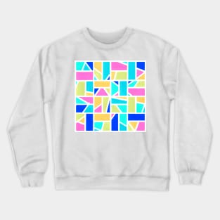 Inverted Rainbow Geometric Abstract Acrylic Painting III Crewneck Sweatshirt